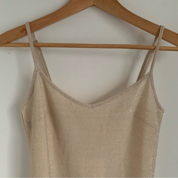NWT Grace & Mila Gold Lurex Glitter Bodysuit - Picture 9 of 14